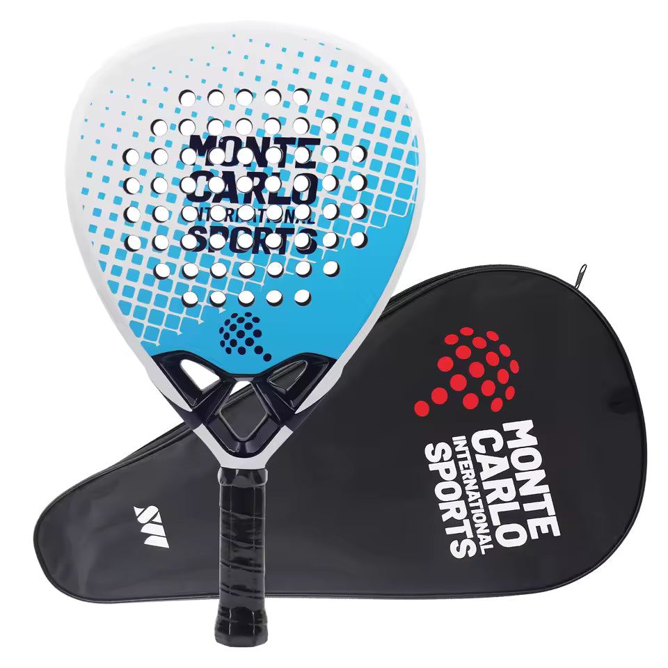 Raquette de padel D2 Carbone — Bleu et blanc
