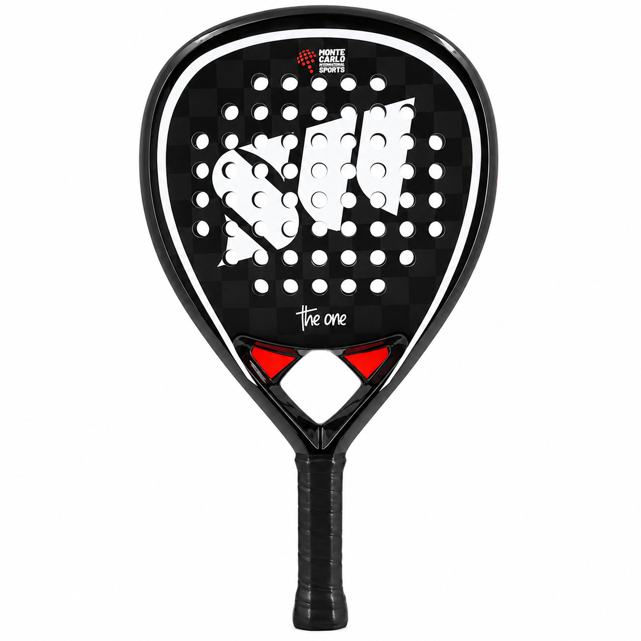Raquette de padel G2 Carbone — Noir et rouge