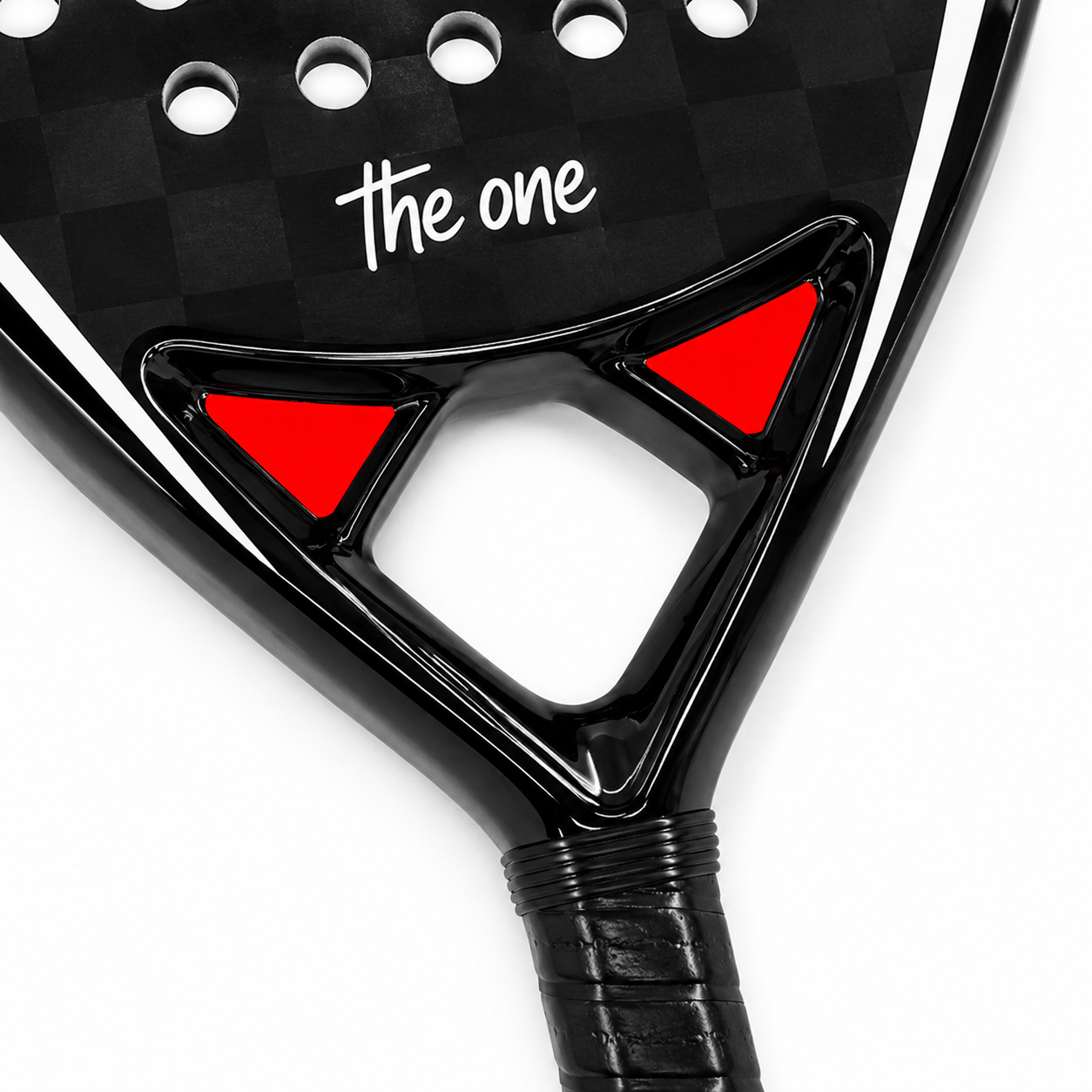Raquette de padel G2 Carbone — Noir et rouge