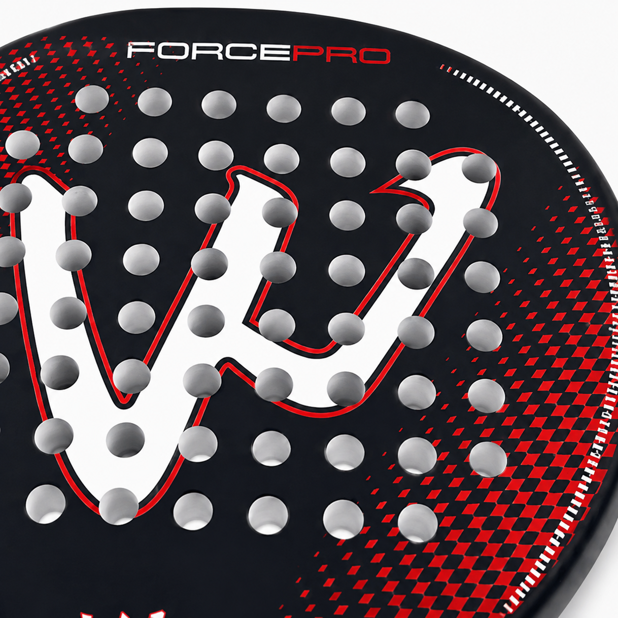 Raquette de padel G1 Carbone 3K — Noir et rouge