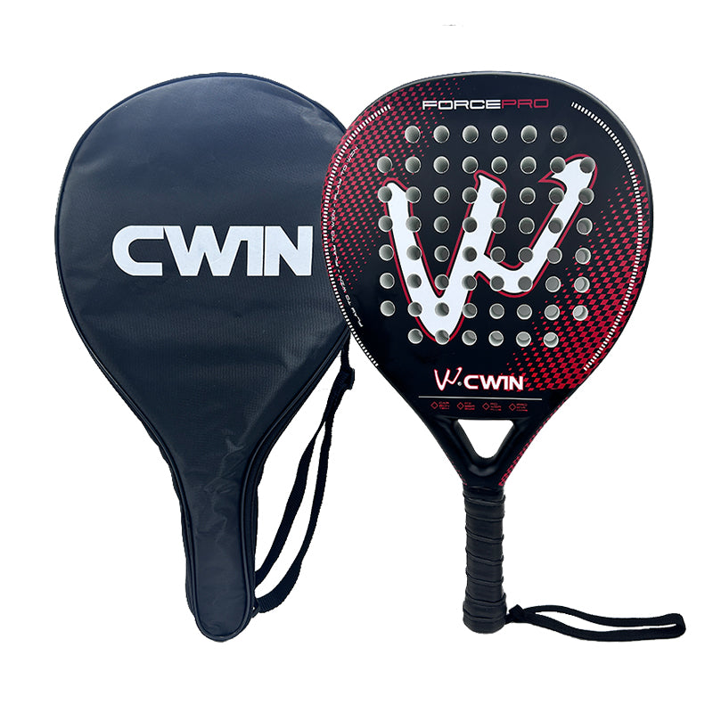 Raquette de padel G1 Carbone 3K — Noir et rouge