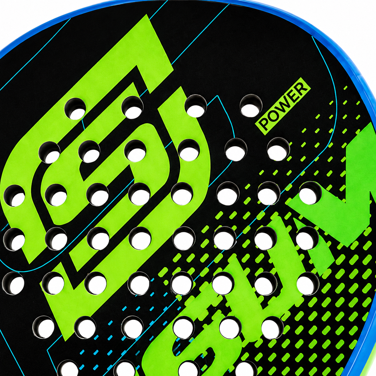 Raquette de padel D1 Carbone — Bleu et vert