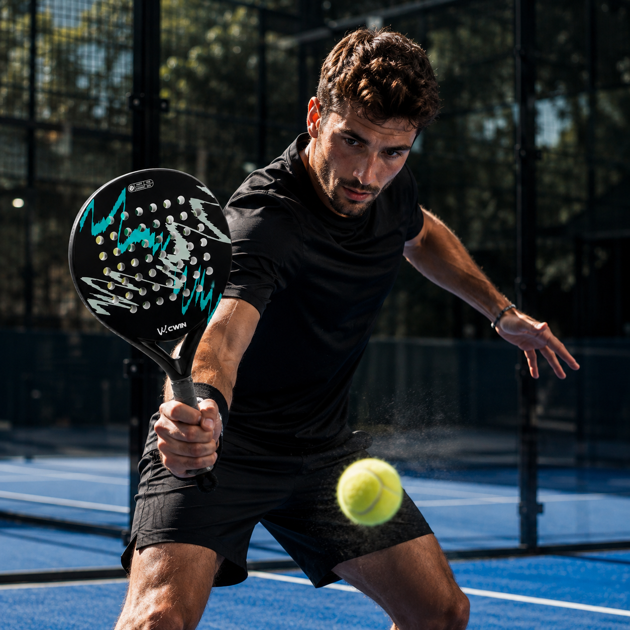 Raquette de padel G4 — Blanc et bleu
