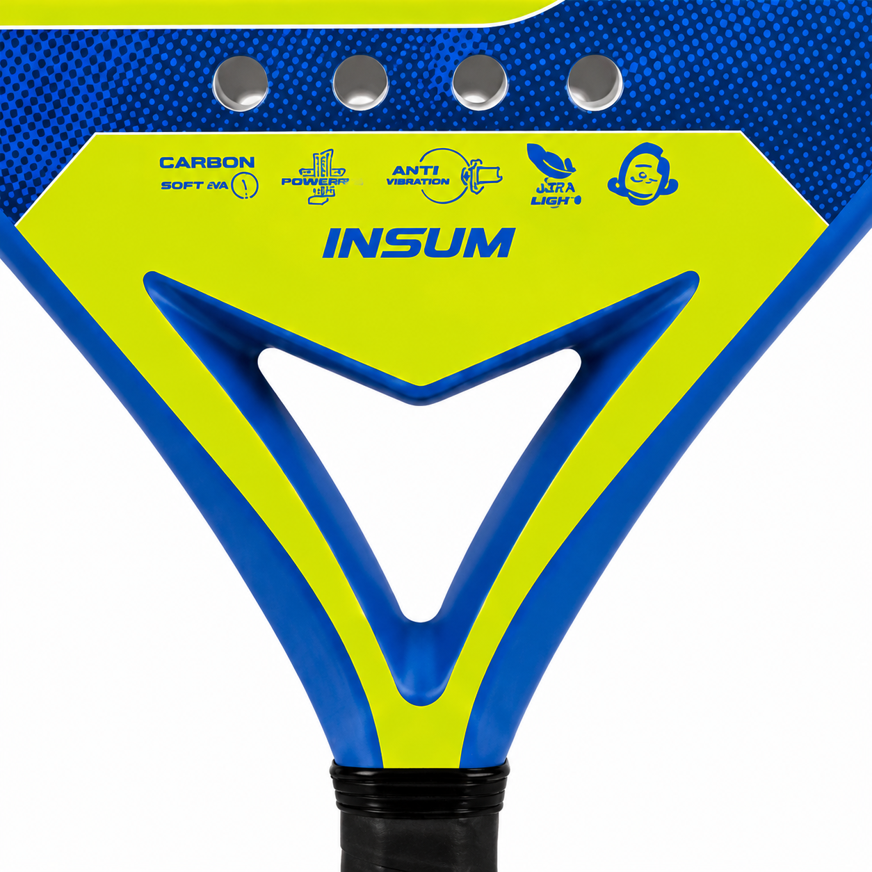 Raquette de padel R1 Carbone — Jaune et bleu