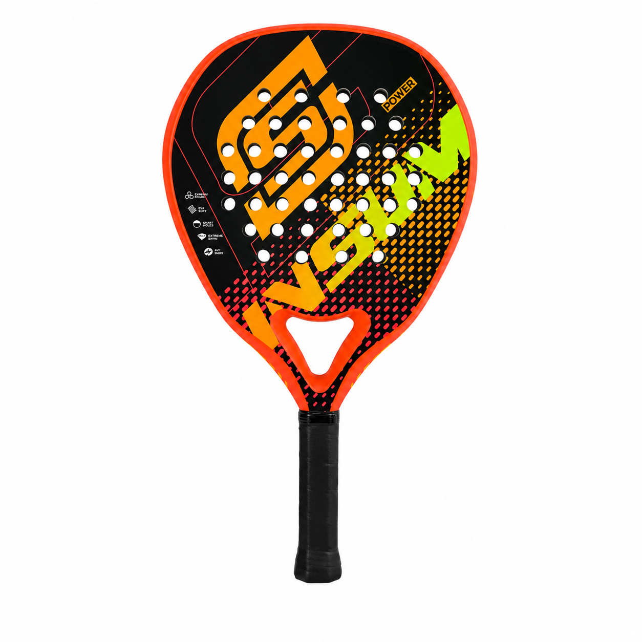Raquette de padel D1 Carbone — Orange