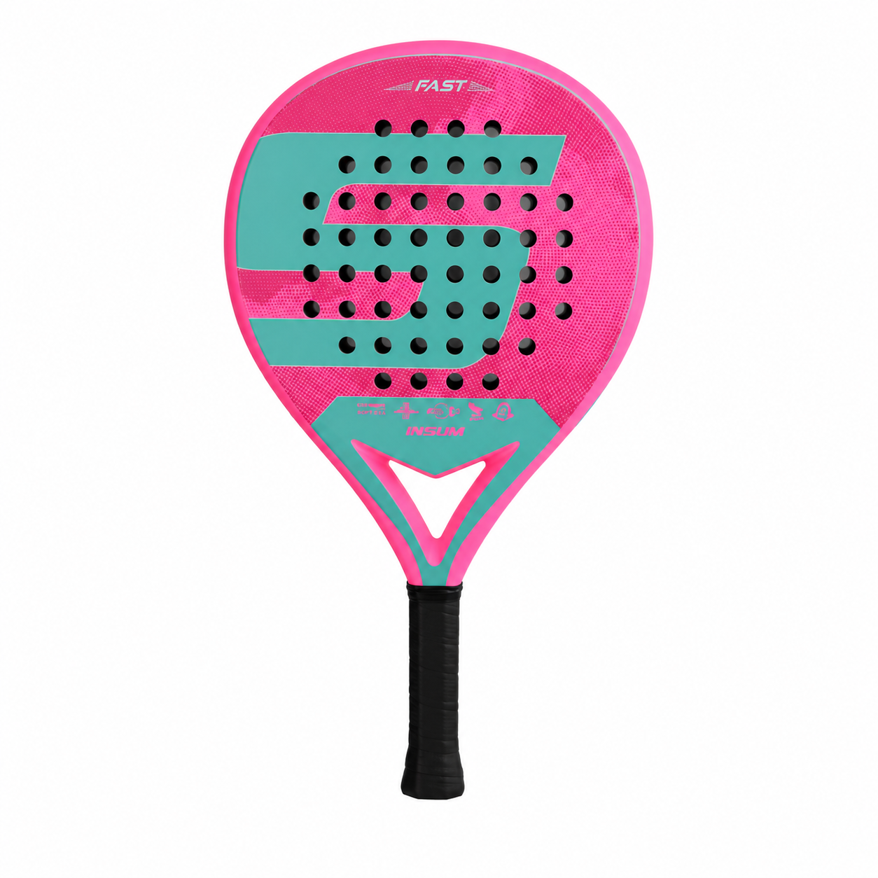 Raquette de padel R1 Carbone — Rose et bleu