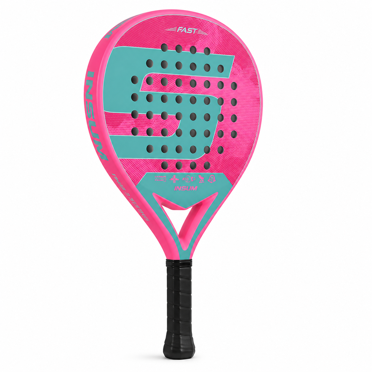 Raquette de padel R1 Carbone — Rose et bleu