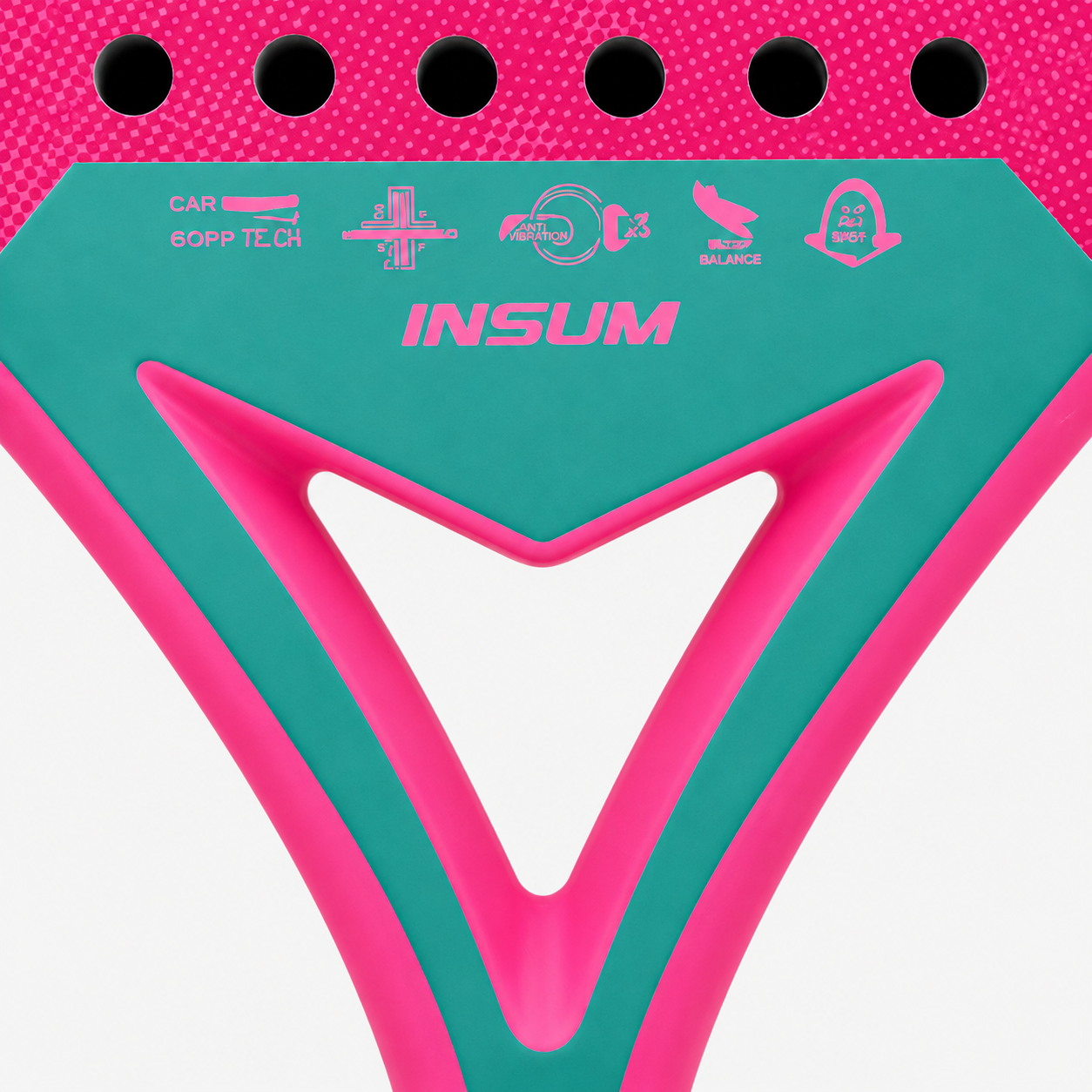 Raquette de padel R1 Carbone — Rose et bleu